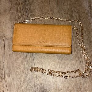 Mario Valentino Nude Wallet Crossbody Bag
